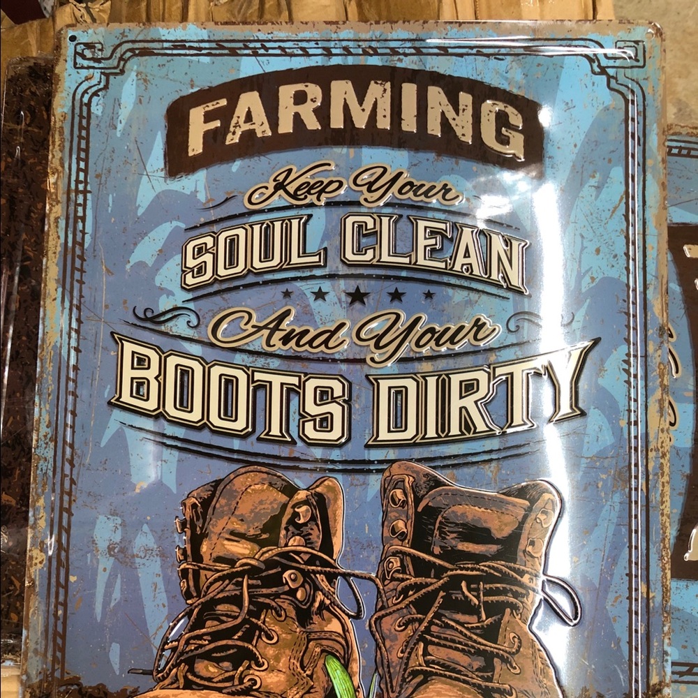 COPY - Farming clean soul metal sign